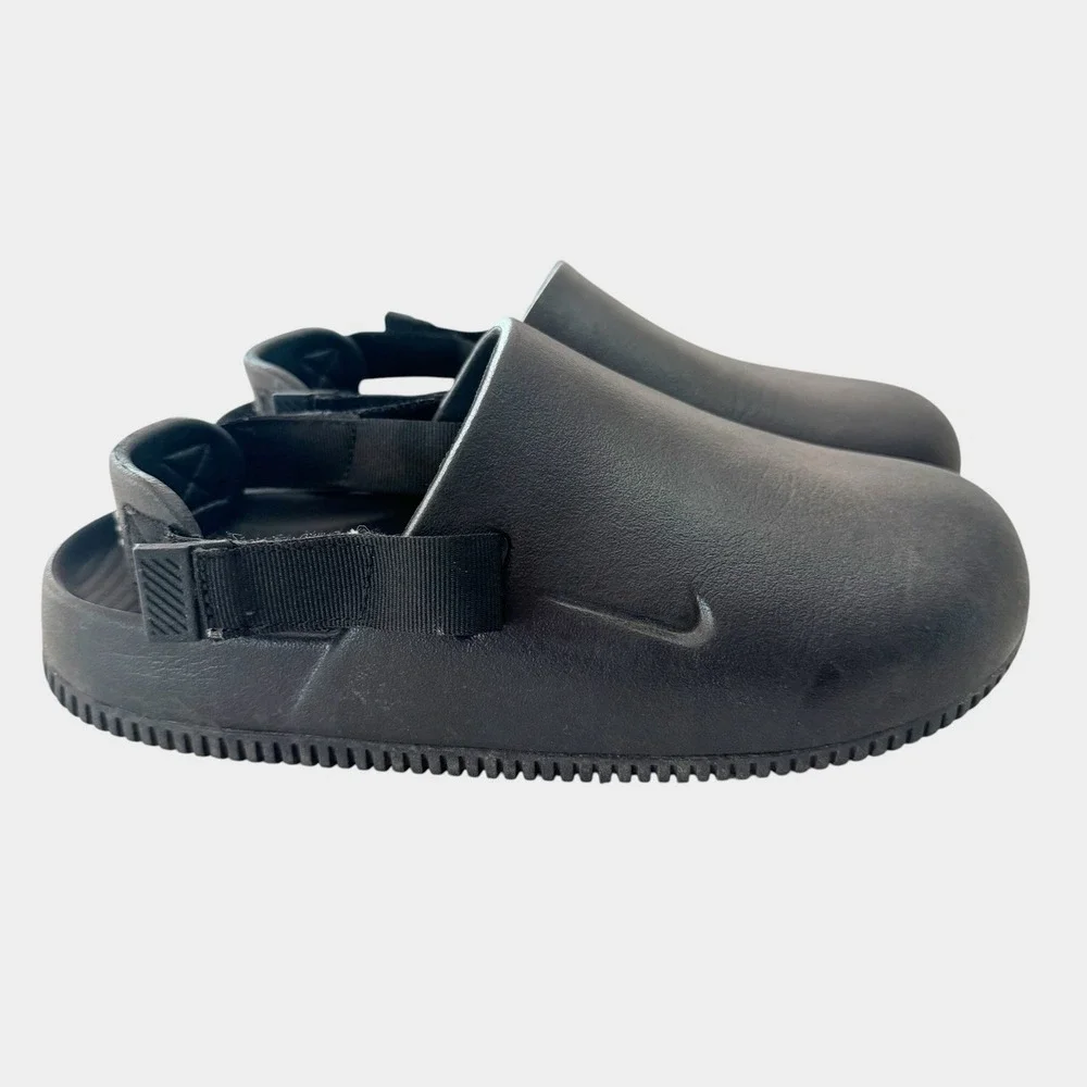 Nike Calm Mule Men's Size 7 Women 8 Black Black Slip On Slides Shoes FD5130-001
